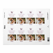 Rustikales Burgundy Red Wedding Monogram Wine Foto (Vorne)