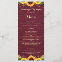 Rustikales Burgundy Wood Lights Lace Sonnenblumen