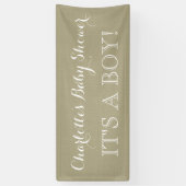 Rustikales Burlap Baby Duschzeichen Custom Banner (Vertikal)