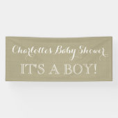 Rustikales Burlap Baby Duschzeichen Custom Banner (Horizontal)