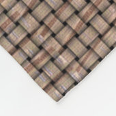 Rustikales Burlap Basket Weave Look Fleece Blanken (Ecke)