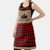 Rustikales Burlap Buffalo Kariertes Muster Kabine Schürze (InSitu)