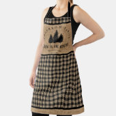 Rustikales Burlap Buffalo Kariertes Muster Kabine Schürze (InSitu)