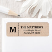 Rustikales Burlap Custom Monogram (Insitu)