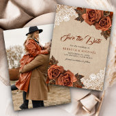 Rustikales Burlap Dusty Terracotta Rose Wedding Fo Save The Date