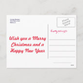 Rustikales Burlap Frohe Weihnachtsstars Foto Feiertagspostkarte (Rückseite)