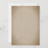 Rustikales Burlap Lace Sunflower Brautparty Einladung (Rückseite)