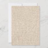 Rustikales Burlap & Lace Sunflower Rentirement Par Einladung (Rückseite)