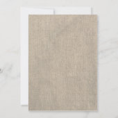 Rustikales Burlap & Mason Jar Wedding retten das D Save The Date (Rückseite)