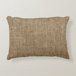 Rustikales Burlap Nature Pattern Accent Pillow - E Dekokissen
