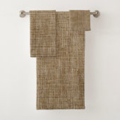 Rustikales Burlap Nature Pattern Badetuch Set (Insitu)