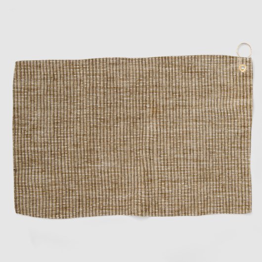 Rustikales Burlap Nature Pattern Golf Handtuch - E (Horizontal)
