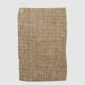 Rustikales Burlap Nature Pattern Golf Handtuch - E (Vorderseite)