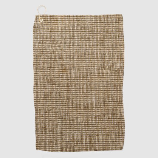 Rustikales Burlap Nature Pattern Golf Handtuch - E (Vorderseite)