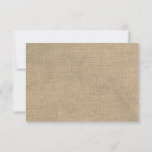Rustikales Burlap Pine Trees Winter Wedding UAWG RSVP Karte (Rückseite)