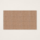 Rustikales Burlap Print Wedk Drink Ticket (Rückseite)