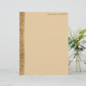 Rustikales Burlap Stationery (Stehend Vorderseite)