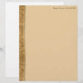 Rustikales Burlap Stationery (Vorne/Hinten)
