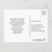 Rustikales Burlap & Vintag Lace Wedding RSVP Einladungspostkarte (Rückseite)