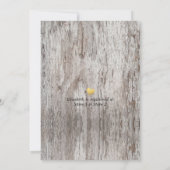 Rustikales Burlap White Lace Floral Stall Brautpar Einladung (Rückseite)