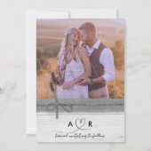 Rustikales Burlap Wood Lavender Wildblume Boho Fot Save The Date (Rückseite)