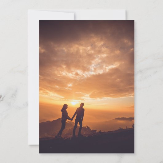 Rustikales Burnt Orange Arch Foto Moderne Hochzeit Save The Date (Rückseite)