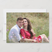 Rustikales Burnt Orange Boho Elegantes Foto Hochze Save The Date (Rückseite)