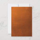 Rustikales Burnt Orange Boho Hochzeitsessen - Opti RSVP Karte (Rückseite)