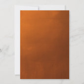 Rustikales Burnt Orange Gradient Herbst Brautparty Einladung (Rückseite)