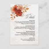 Rustikales Burnt Orange Terracotta auf dem Monte T Begleitkarte (Vorderseite)