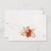 Rustikales Burnt Orange Terracotta auf dem Monte T RSVP Karte (Rückseite)