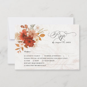 Rustikales Burnt Orange Terracotta auf dem Monte T RSVP Karte