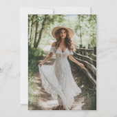 Rustikales Burnt Orange Terracotta Brautparty Foto Einladung (Rückseite)