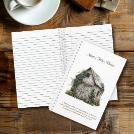 Rustikales Business Personalisiert Medium Spirale Notizblock