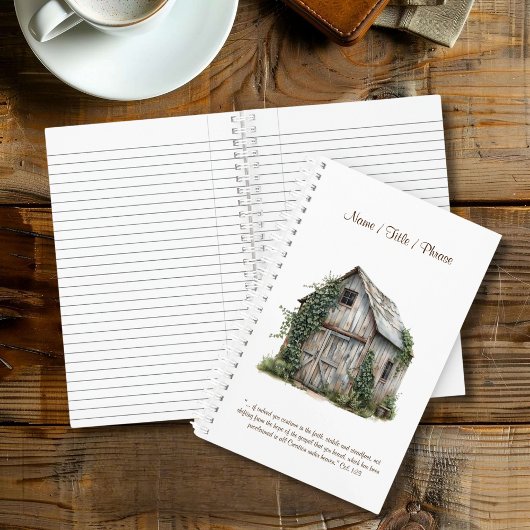 Rustikales Business Personalisiert Medium Spirale Notizblock