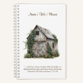 Rustikales Business Personalisiert Medium Spirale Notizblock (Vorderseite)