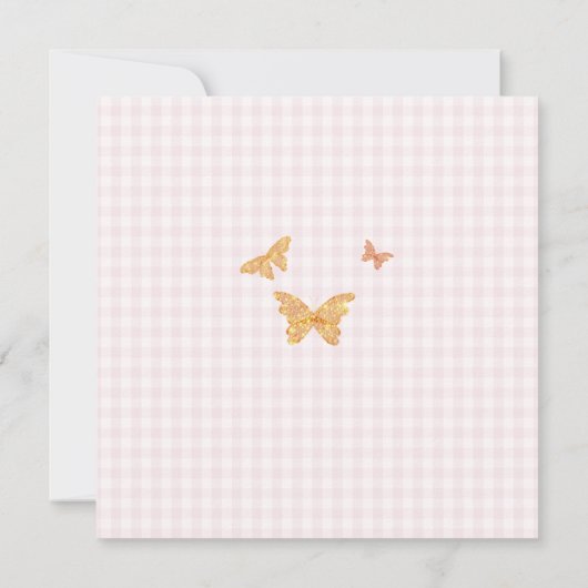 Rustikales Butterfly-Brautparty Hydrangea Einladung (Rückseite)