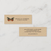Rustikales Butterfly-Logo Mini Visitenkarte (Vorne/Hinten)