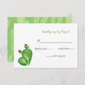 Rustikales Cacti Wedding Einladung uAwg (Vorne/Hinten)