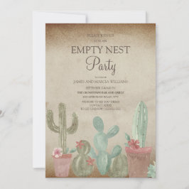Rustikales Cactus Empty Nest Party Einladung