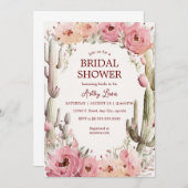 Rustikales Cactus Garden Bridal Einladung Boho Cac (Vorne/Hinten)