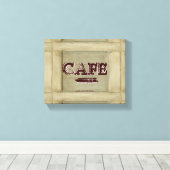 Rustikales Café Küche Canvas Print - Age Paint 2.0 Leinwanddruck (Insitu (Holzboden))