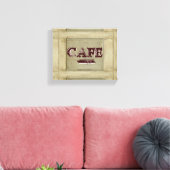 Rustikales Café Küche Canvas Print - Age Paint 2.0 Leinwanddruck (Insitu (Wohnzimmer))