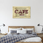 Rustikales Café Küche Canvas Print - Alter Farbe Leinwanddruck (Insitu (Schlafzimmer))
