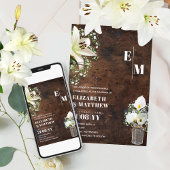 Rustikales Calla Lily Woodland gedruckt oder digit Einladung