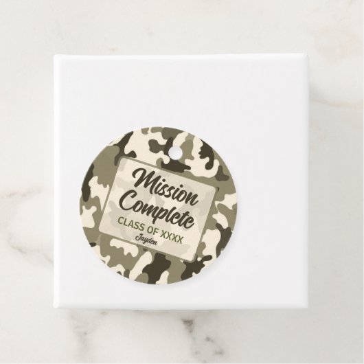 Rustikales Camouflage Earthy Shades Brown & Tan Geschenkanhänger (Beispiel)