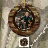 Rustikales Camouflage Foto Personalisiert Keramik Ornament
