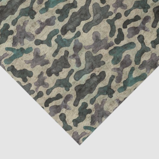 Rustikales Camouflage-Muster Seidenpapier (Detail)