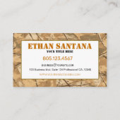 Rustikales Camouflage Visitenkarte (Rückseite)