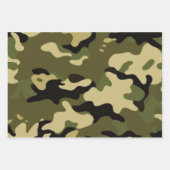 Rustikales Camouflage Wrapping Paper mit 3 Sets Geschenkpapier Set (Vorderseite 3)